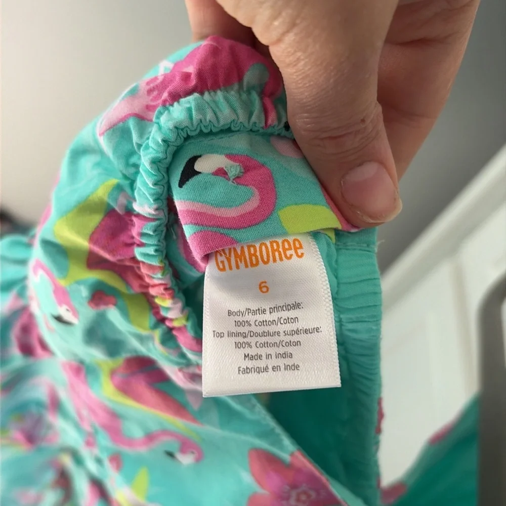 Gymboree flamingo print halter dress